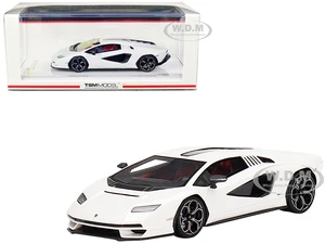 Lamborghini Countach LPI 800-4 Bianco Siderale White with Black Accents 1/43 Model Car by True Scale Miniatures