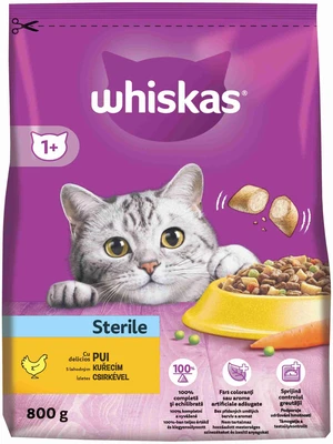 WHISKAS Granule Sterile s Kuracím 800G