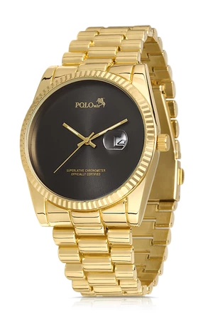 Polo Air Men's Wristwatch with Calendar Feature Gold-black Color