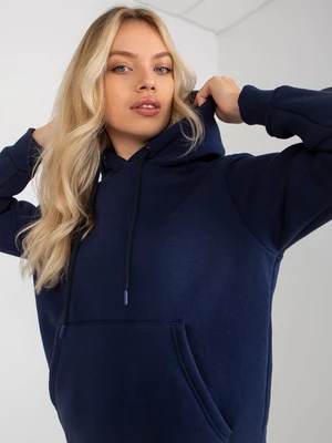 RUE PARIS basic navy hoodie