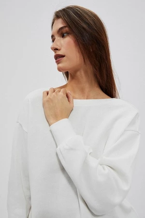 WOMEN'S SWEATSHIRT L-BL-4001 OFF WHITE