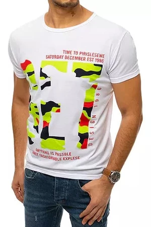 White men's T-shirt RX4410 with print