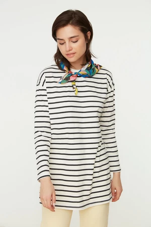 Trendyol Black Striped Knitted Tunic