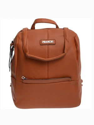Light brown women's backpack with adjustable straps