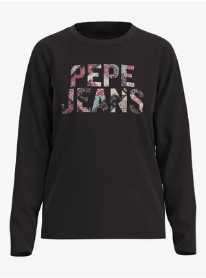 Black Women's T-Shirt Pepe Jeans Luna - Women