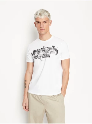White Mens T-Shirt Armani Exchange - Men