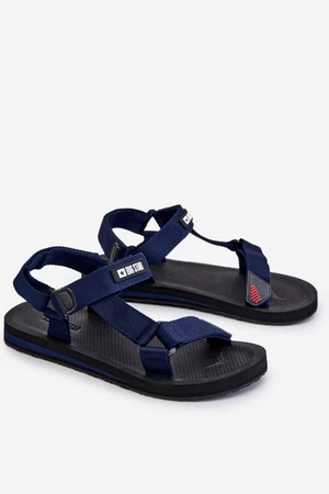 Men's Velcro Sandals Big Star DD174718 Navy Blue