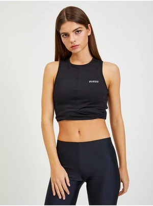 Black Womens Sports Crop Top Guess Coline - Women