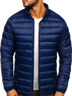 Men's transitional quilted jacket 1119 - navy blue,