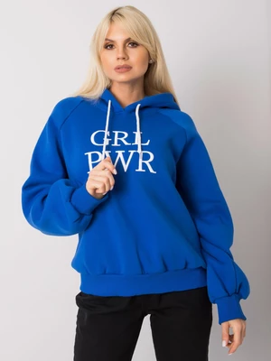 Dark blue oversized padded sweatshirt