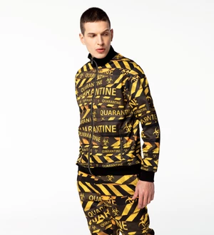 Pánske oblečenie  Mr. GUGU & Miss GO MG_&_MG_Black_Quarantine_Track_Jacket_S-W-526_2064_Yellow