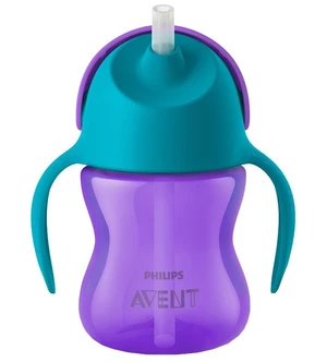 Philips Avent Hrnek s brčkem Bendy dívka 200 ml