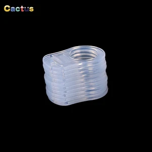 10Pcs/lot Clear Color Silicone Baby Infant Born Mam Pacifier Adapter Rings Dummy Clip Adapter Chain Pacifier Holder