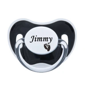 MIYOCAR personalized any name colorful lovely foot print pacifier dummy BPA free unique gift for new born baby shower