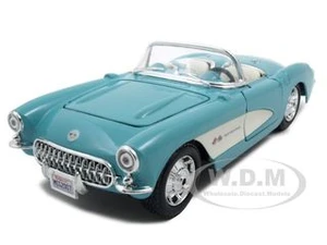 1957 Chevrolet Corvette Convertible Turquoise 1/24 Diecast Model Car by Maisto