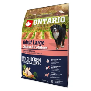 ONTARIO Dog Adult Large Chicken & Potatoes granule pro psy 2,25 kg