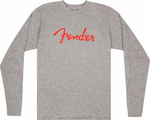 Fender T-Shirt Spaghetti Logo LS Heather Gray 2XL