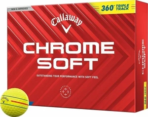 Callaway Chrome Soft 2024 Yellow Golf Balls 360 Triple Track