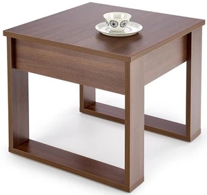 HALMAR Dřevěný konferenční stolek NEA KWADRAT tmavý ořech