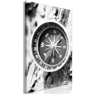 Obraz - Black and White Compass (1 Part) Vertical