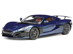 2021 Rimac Nevera Blue Metallic 1/18 Model Car by GT Spirit