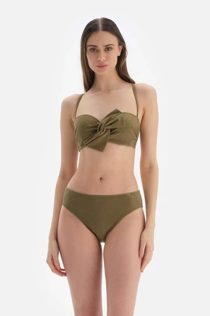 Dagi Green Strapless Covered Bikini Top