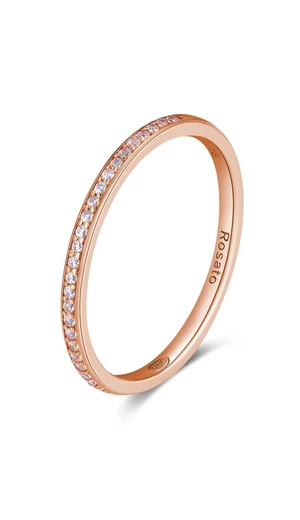 Rosato Minimalistický bronzový prsten se zirkony Allegra RZA030 58 mm