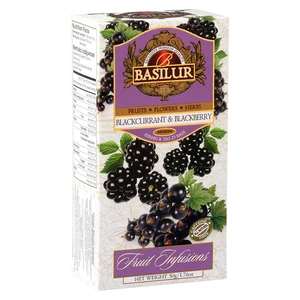 BASILUR Fruit Blackcurrant & Blackberry ovocný čaj 25 sáčků