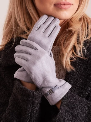 Elegantné sivé rukavice pre ženy