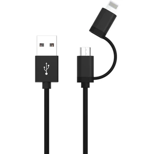 Ansmann Apple iPad / iPhone / iPod, pre mobilný telefón, notebook nabíjací kábel [1x USB 2.0 zástrčka A - 1x micro USB z
