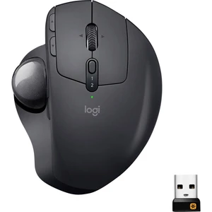 Logitech MX Ergo #####Kabelloser Trackball Bluetooth®, bezdrôtový optická čierna 8 null 380 dpi ergonomická, integrovaný