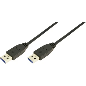 LogiLink #####USB-Kabel #####USB 3.2 Gen1 (USB 3.0 / USB 3.1 Gen1) #####USB-A Stecker, #####USB-A Stecker 1.00 m čierna