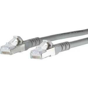 Metz Connect 130845A533-E RJ45 sieťové káble, prepojovacie káble CAT 6A S/FTP 15.00 m sivá s ochranou 1 ks