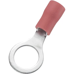 TRU COMPONENTS 746762 guľaté káblové oko  Prierez=1.50 mm² Ø otvoru=8.4 mm čiastočne izolované červená 100 ks