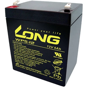 Long WP5-12/F1 WP5-12/F1 olovený akumulátor 12 V 5 Ah olovený so skleneným rúnom (š x v x h) 90 x 107 x 70 mm plochý kon