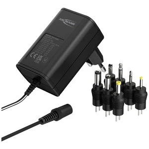 Ansmann 1201-0021 zásuvkový adaptér s redukciami, nastaviteľný 12 V/DC, 9 V/DC, 7.5 V/DC, 6 V, 4.5 V/DC, 3 V 300 mA 3.60