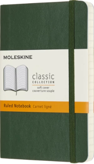 Moleskine: Zápisník měkký linkovaný zelený S