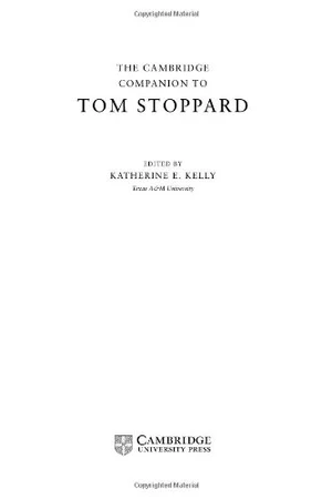 The Cambridge Companion to Tom Stoppard
