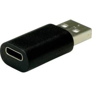 Adaptér USB 2.0 Value [1x USB 2.0 zástrčka A - 1x USB-C™ zásuvka] černá