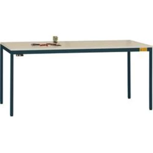 Manuflex LD1913.7016 ESD pracovní stůl UNIDESK s kaučuk deska, antracitová RAL 7016, Šxhxv = 1600 x 800 x 720-730 mm