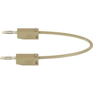 Stäubli LK205 měřicí kabel [lamelová zástrčka 2 mm - lamelová zástrčka 2 mm] hnědá, 7.50 cm
