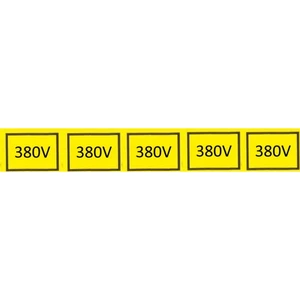 Samolepka 380V (5x) 2,5X1,5