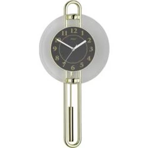 Quartz kyvadlové nástěnné hodiny - pendlovky 14813, zlatá, černá, stříbrná