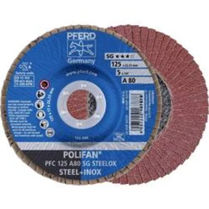 Vějířovitý brusný kotouč PFERD PFC 125 A 80 SG STEELOX 67708125, Ø 125 mm/