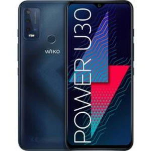 LTE smartphone Dual-SIM WIKO Power U30, 17.3 cm (6.82 palec, 64 GB, 13 Megapixel, 2 Megapixel, karbonová, modrá