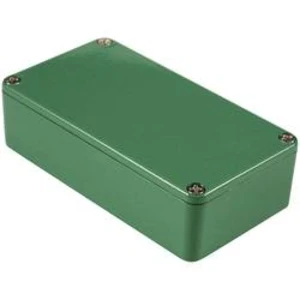 Univerzální pouzdro hliníkové Hammond Electronics, (d x š x v) 118,5 x 93,5 x 34 mm, zelená