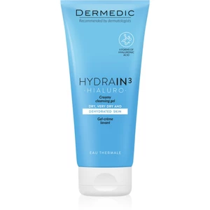 Dermedic Hydrain3 Hialuro krémový čisticí gel pro dehydratovanou suchou pleť 200 ml