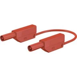 Stäubli SLK410-E/N/SIL bezpečnostní měřicí kabely [lamelová zástrčka 4 mm - lamelová zástrčka 4 mm] červená, 0.50 m