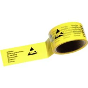 ESD lepicí páska TRU COMPONENTS ESDBA-Y-50M, (d x š) 50 m x 4.8 cm, 50 m, žlutá, černá