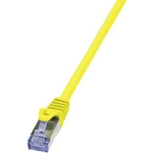 Síťový kabel RJ45 LogiLink CQ5037S, CAT 6A, S/FTP, 1.00 m, žlutá